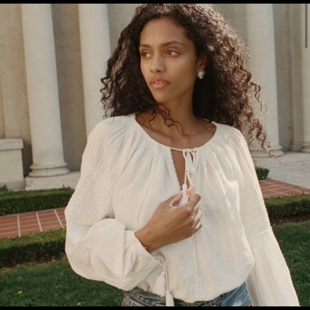 Shop DÔEN Source Top, XS, salt 100% cotton Spring 2016